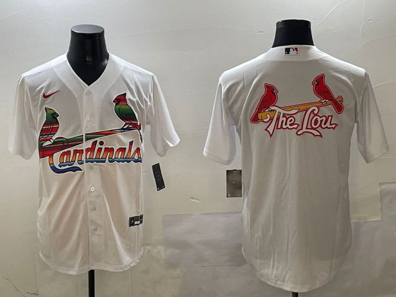 Men St.Louis Cardinals Blank White Game 2025 Nike MLB Jersey style 2->st.louis cardinals->MLB Jersey